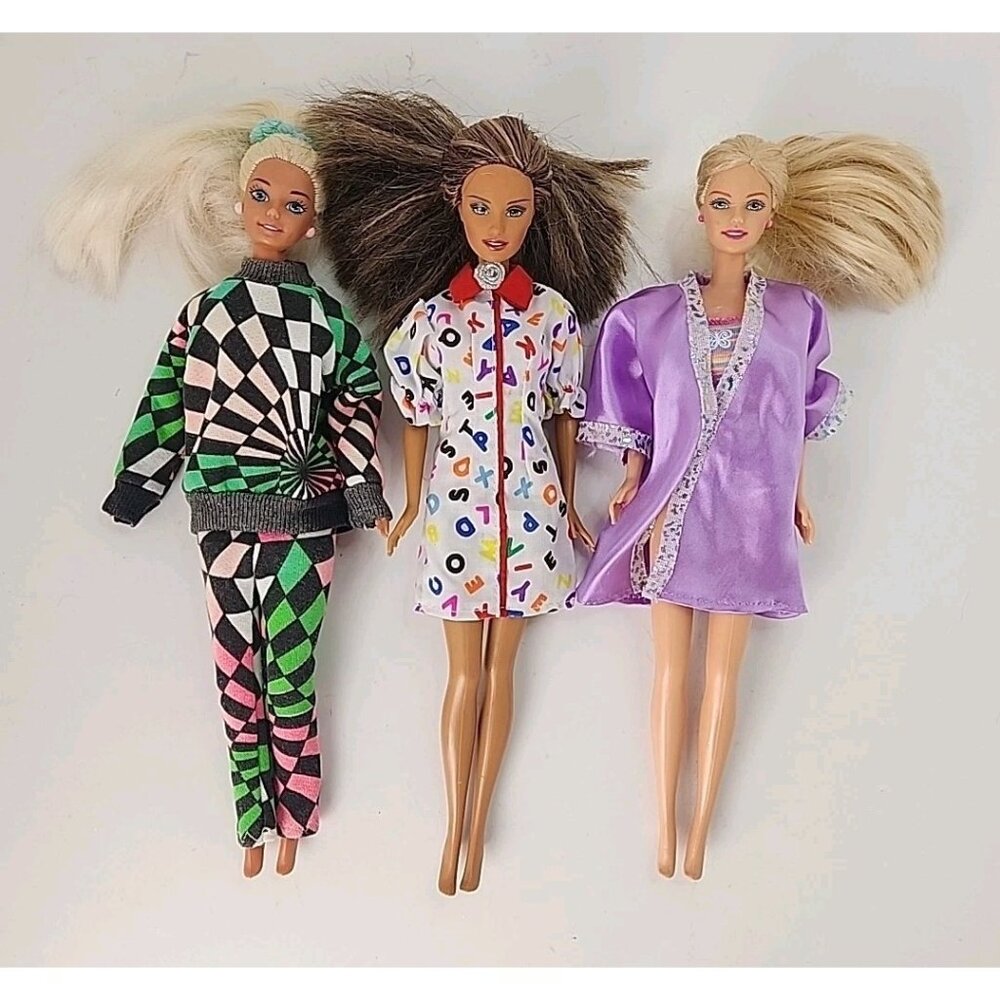 Vintage Barbie Lot Of 3 1960s - 1990s‎ Mix Match With Clothing